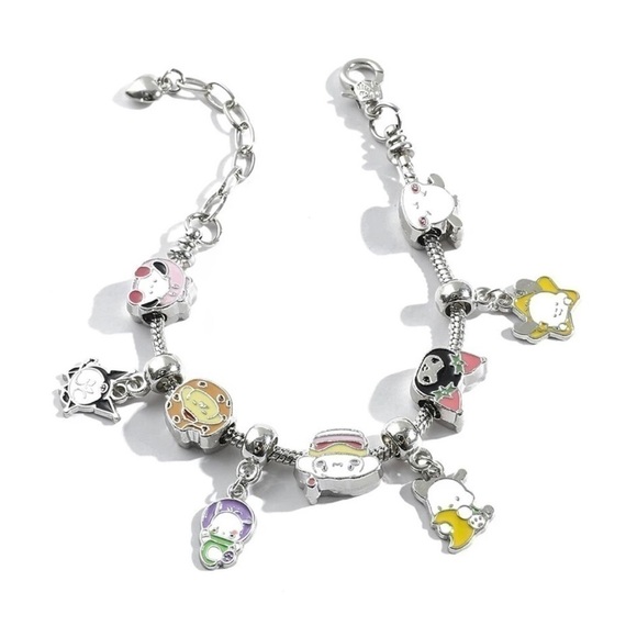 Silver Plated Sanrio Hello Kitty Character Themed Charm Bracelet - Picture 3 of 7